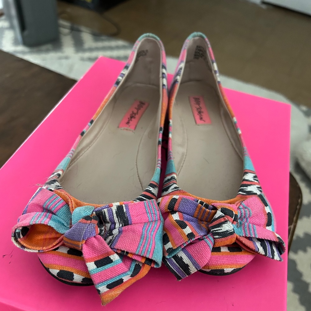 Betsey Johnson Colorful Flats-size 6.5